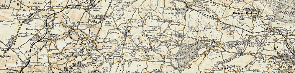 Old map of Coleford in 1899