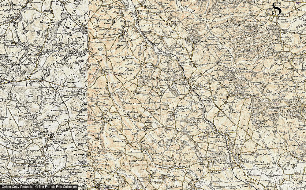 Old Map of Historic Map covering Willett Ho in 1898-1900
