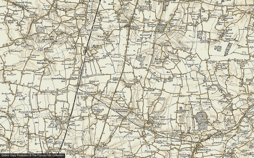 Old Map of Colegate End, 1901-1902 in 1901-1902