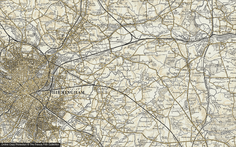 Old Map of Colehall, 1901-1902 in 1901-1902