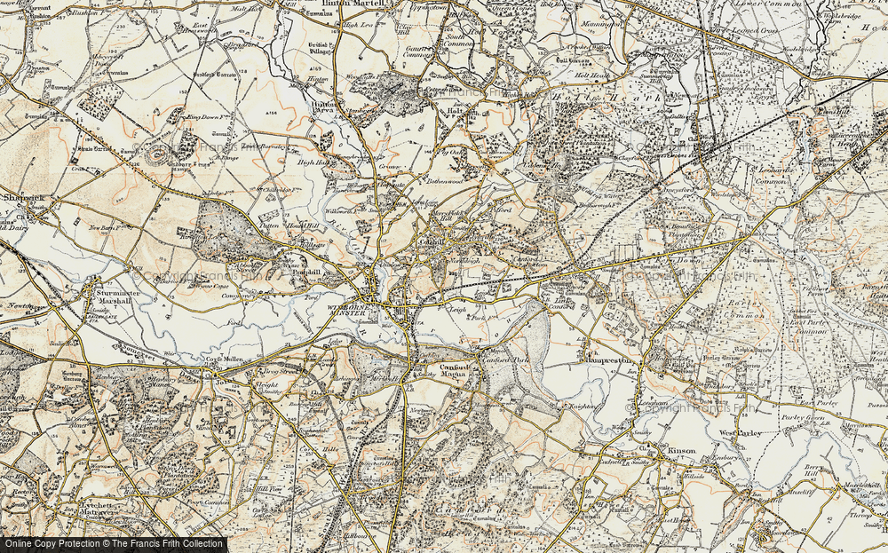 Old Map of Colehill, 1897-1909 in 1897-1909