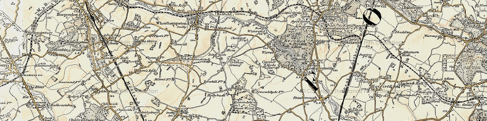 Old map of Coleman Green in 1898