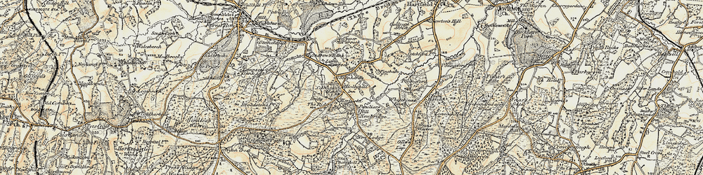 Old map of Colemans Hatch in 1898