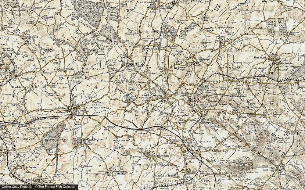 Old Map of Coleorton, 1902-1903 in 1902-1903