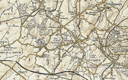 Old map of Coleorton in 1902-1903