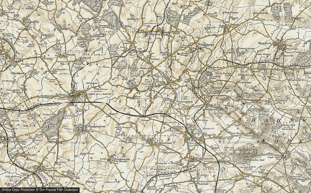 Old Map of Coleorton Moor, 1902-1903 in 1902-1903