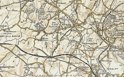 Old map of Coleorton Moor in 1902-1903