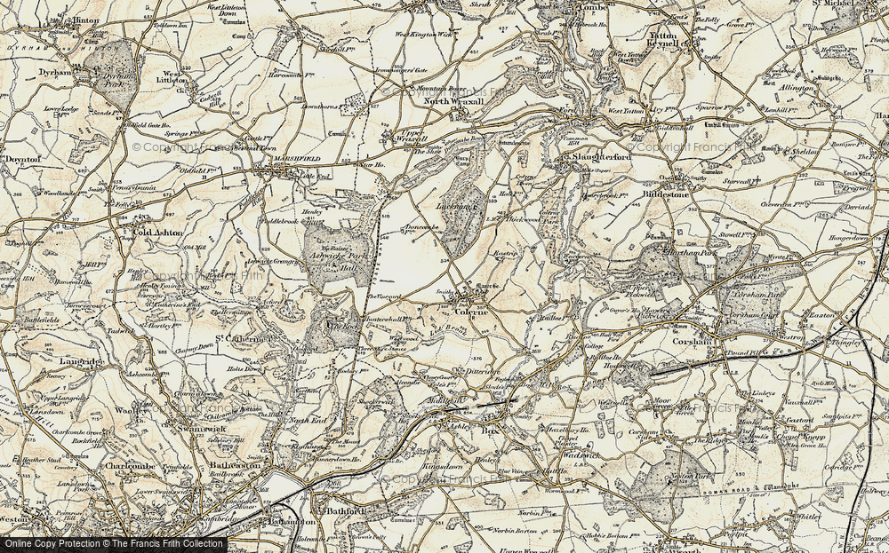 Old Map of Colerne, 1899 in 1899