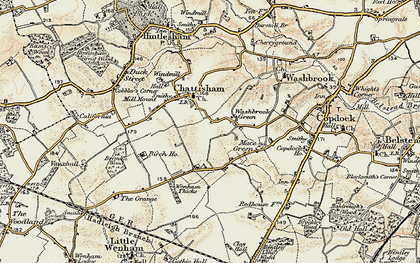 Old map of Coles Green in 1898-1901