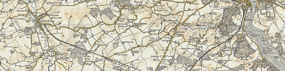 Old map of Coles Green in 1898-1901