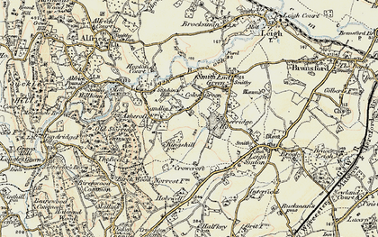 Old map of Coles Green in 1899-1901