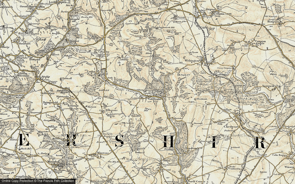 Old Map of Historic Map covering Barncombe Bottom in 1898-1899