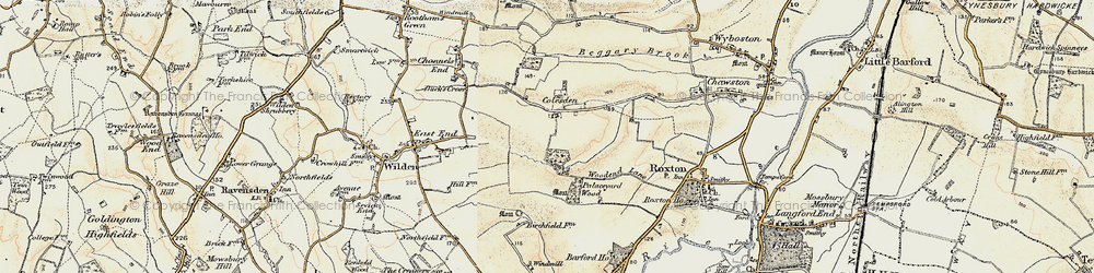 Old map of Colesden in 1898-1901