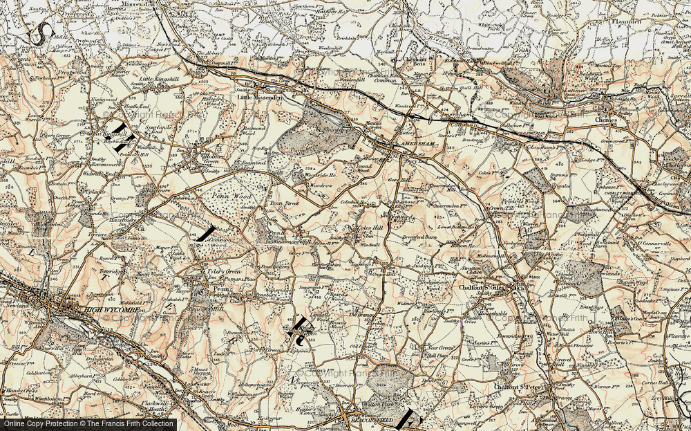 Old Map of Coleshill, 1897-1898 in 1897-1898