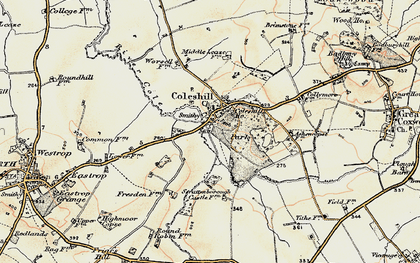 Old map of Coleshill in 1898-1899