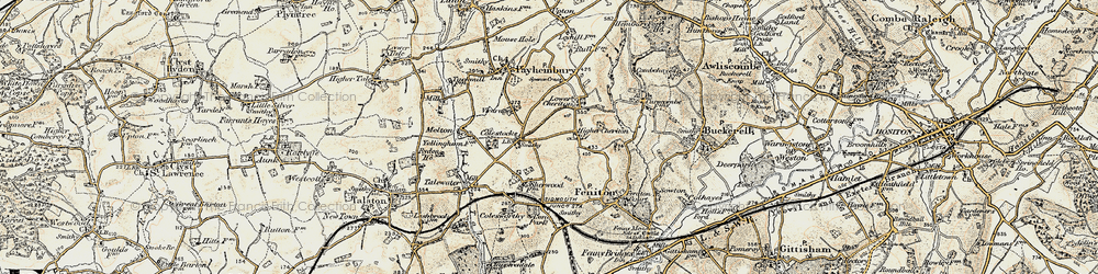 Old map of Colestocks in 1898-1900