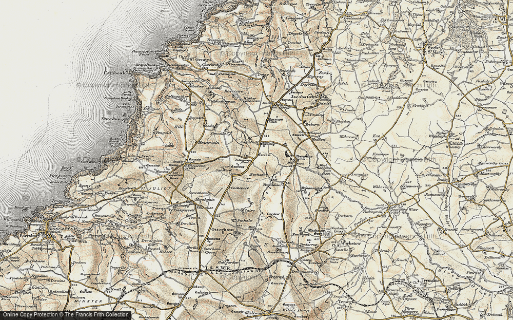 Old Map of Historic Map covering Old Newham in 1900