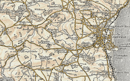 Old map of Collaton St Mary in 1899