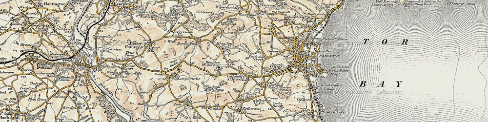 Old map of Collaton St Mary in 1899