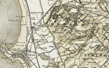 Old map of Collennan in 1905-1906