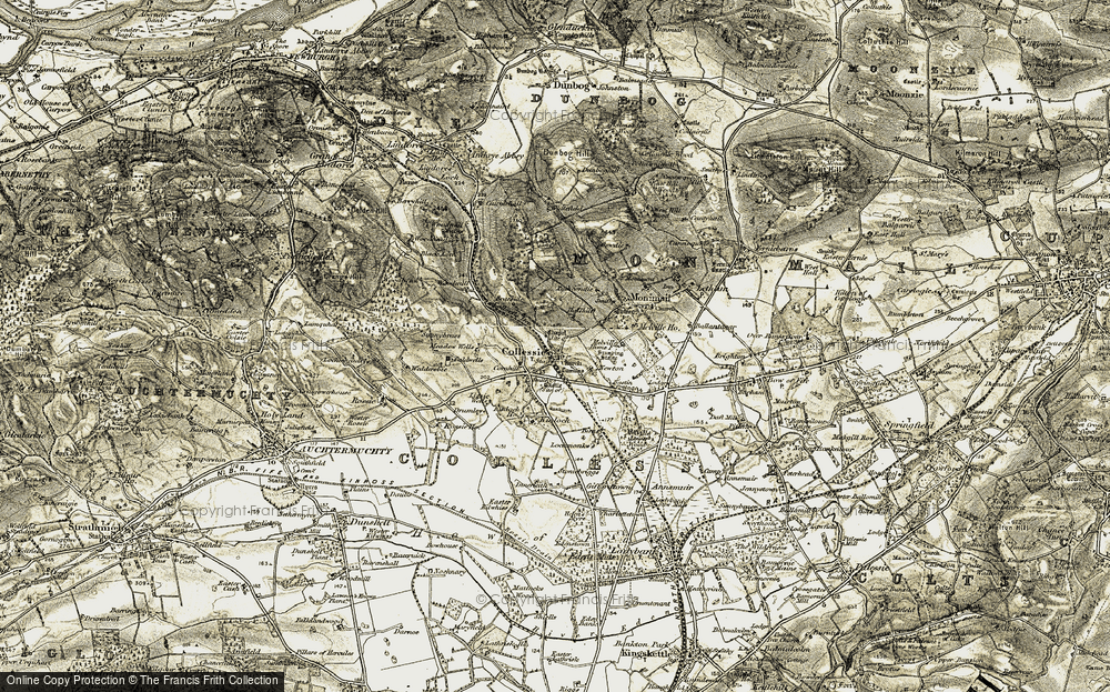 Old Map of Collessie, 1906-1908 in 1906-1908