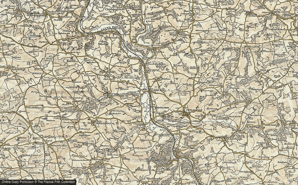 Old Map of Historic Map covering Bircham in 1899-1900
