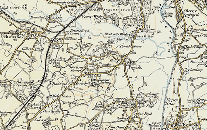 Old map of Collett's Green in 1899-1901