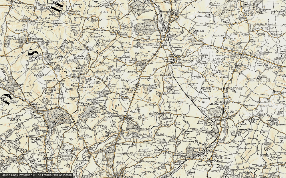 Old Map of Colliers End, 1898-1899 in 1898-1899