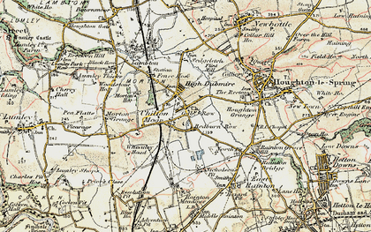 Old map of Colliery Row in 1901-1904