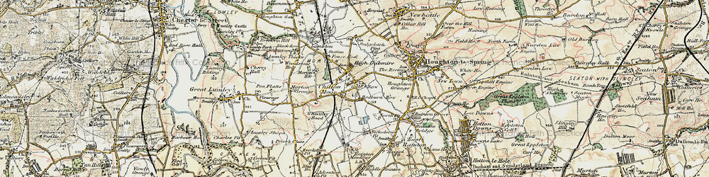 Old map of Colliery Row in 1901-1904