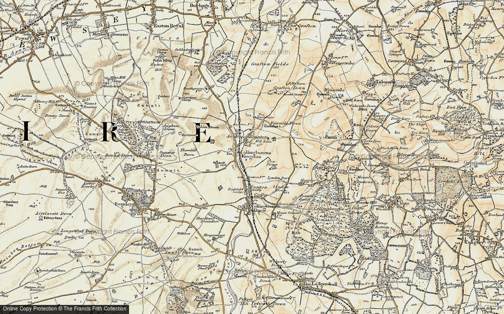 Old Map of Collingbourne Kingston, 1897-1899 in 1897-1899