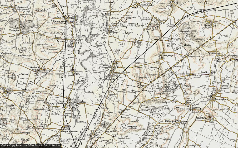 Old Map of Collingham, 1902-1903 in 1902-1903