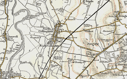Old map of Collingham in 1902-1903