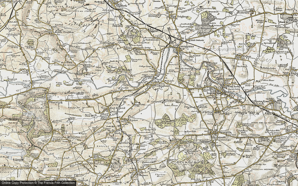 Old Map of Collingham, 1903-1904 in 1903-1904