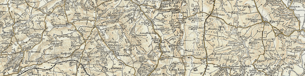 Old map of Collington in 1899-1902