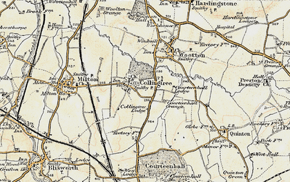 Old map of Collingtree in 1898-1901
