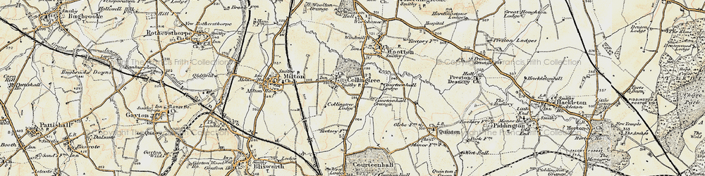 Old map of Collingtree in 1898-1901