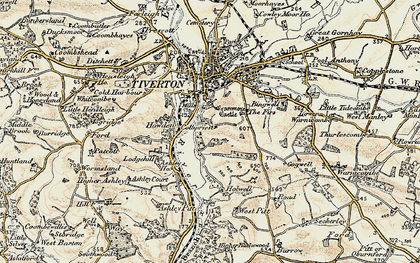 Old map of Backs Wood in 1898-1900
