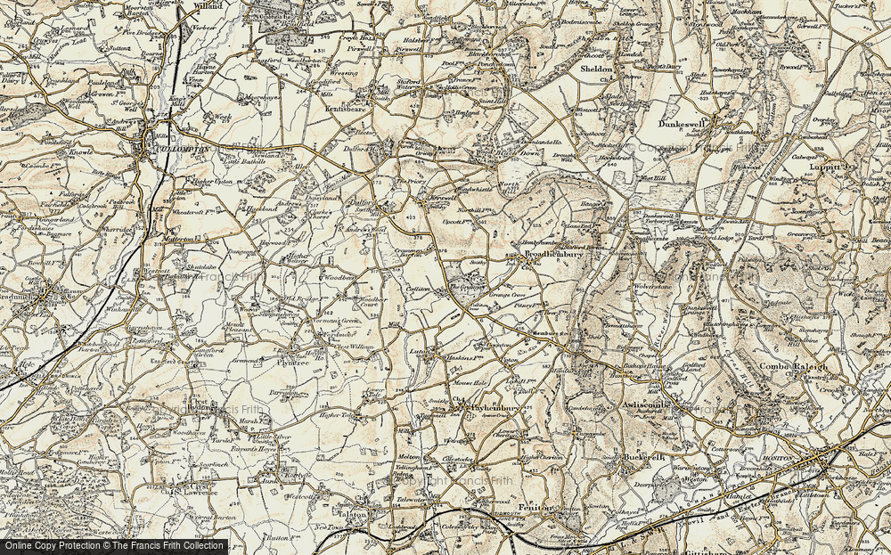 Old Map of Colliton, 1898-1900 in 1898-1900