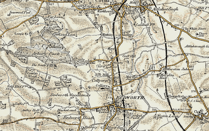Old map of Collycroft in 1901-1902