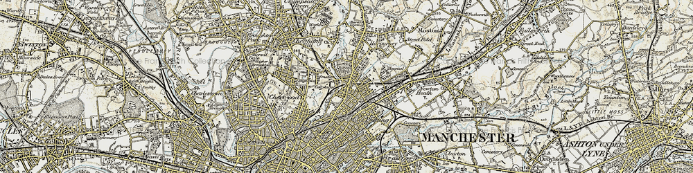 Old map of Collyhurst in 1903