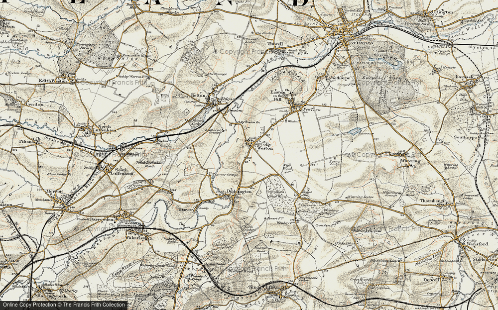 Old Map of Collyweston, 1901-1903 in 1901-1903
