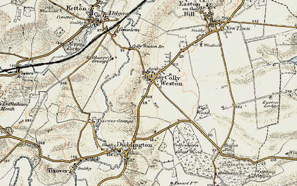 Old map of Collyweston in 1901-1903