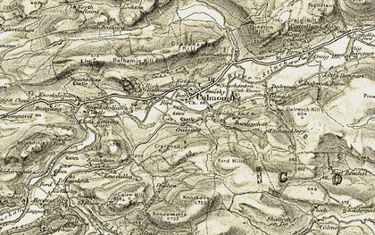Old map of Bencummin in 1905