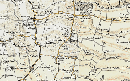 Old map of Colmworth in 1898-1901