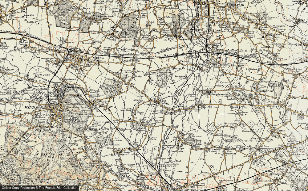 Old Map of Colnbrook, 1897-1909 in 1897-1909