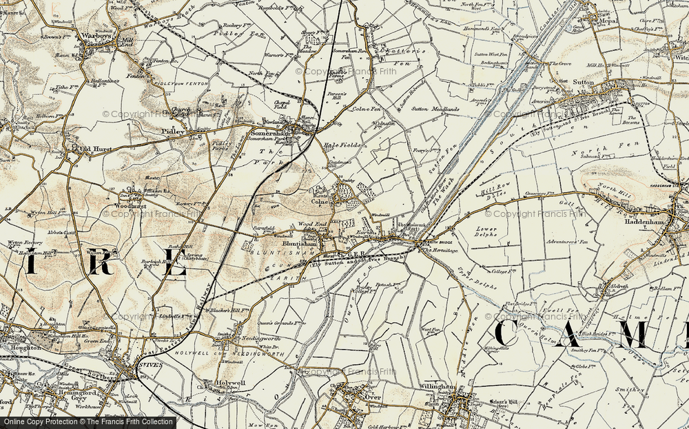 Old Map of Colne, 1901 in 1901