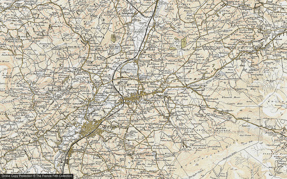 Old Map of Historic Map covering Law Hill in 1903-1904