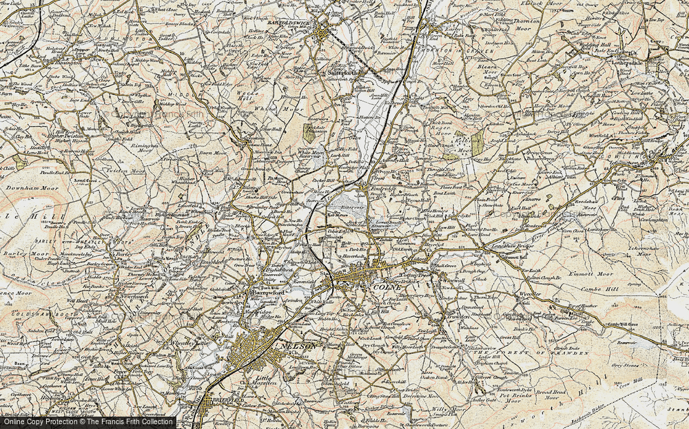Old Map of Colne Edge, 1903-1904 in 1903-1904