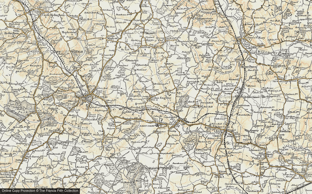 Old Map of Colne Engaine, 1898-1899 in 1898-1899